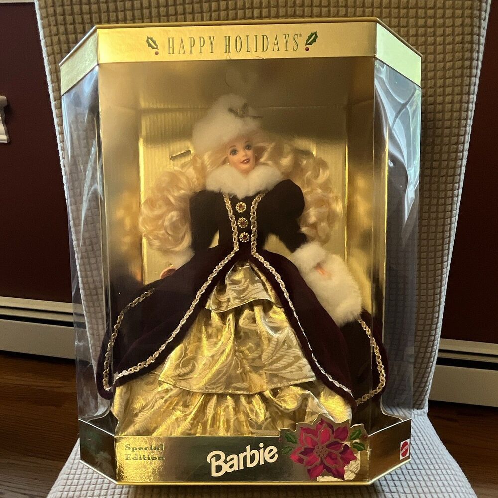 1996 MATTEL "Happy Holidays Barbie" Doll NIB Special Edition Collectible 15646